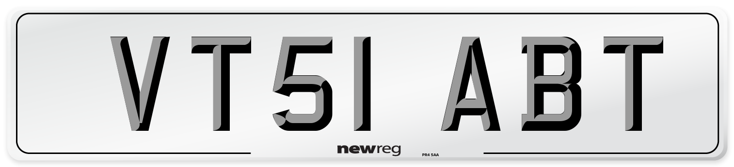 VT51 ABT Number Plate from New Reg